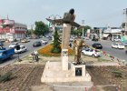 رونمایی از تندیس سرلشکر خلبان شهید «سعید اصغری» و «آرش کمانگیر» در میدان هزارسنگر آمل