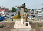 رونمایی از تندیس سرلشکر خلبان شهید «سعید اصغری» و «آرش کمانگیر» در میدان هزارسنگر آمل
