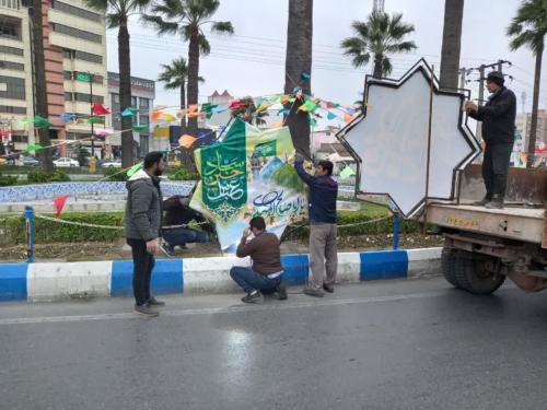 گزارش 7 12 1401 آذین بندی اعیاد شعبانیه 1 - آذین بندی به مناسبت اعیاد شعبانیه